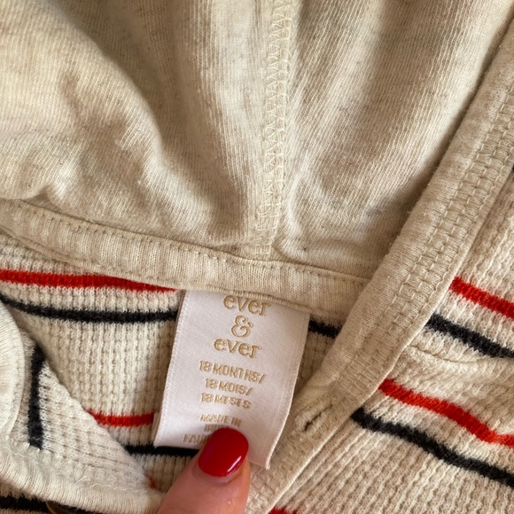 Ever & Ever striped ribbed hoodie in 18 months - Picture 3 of 3